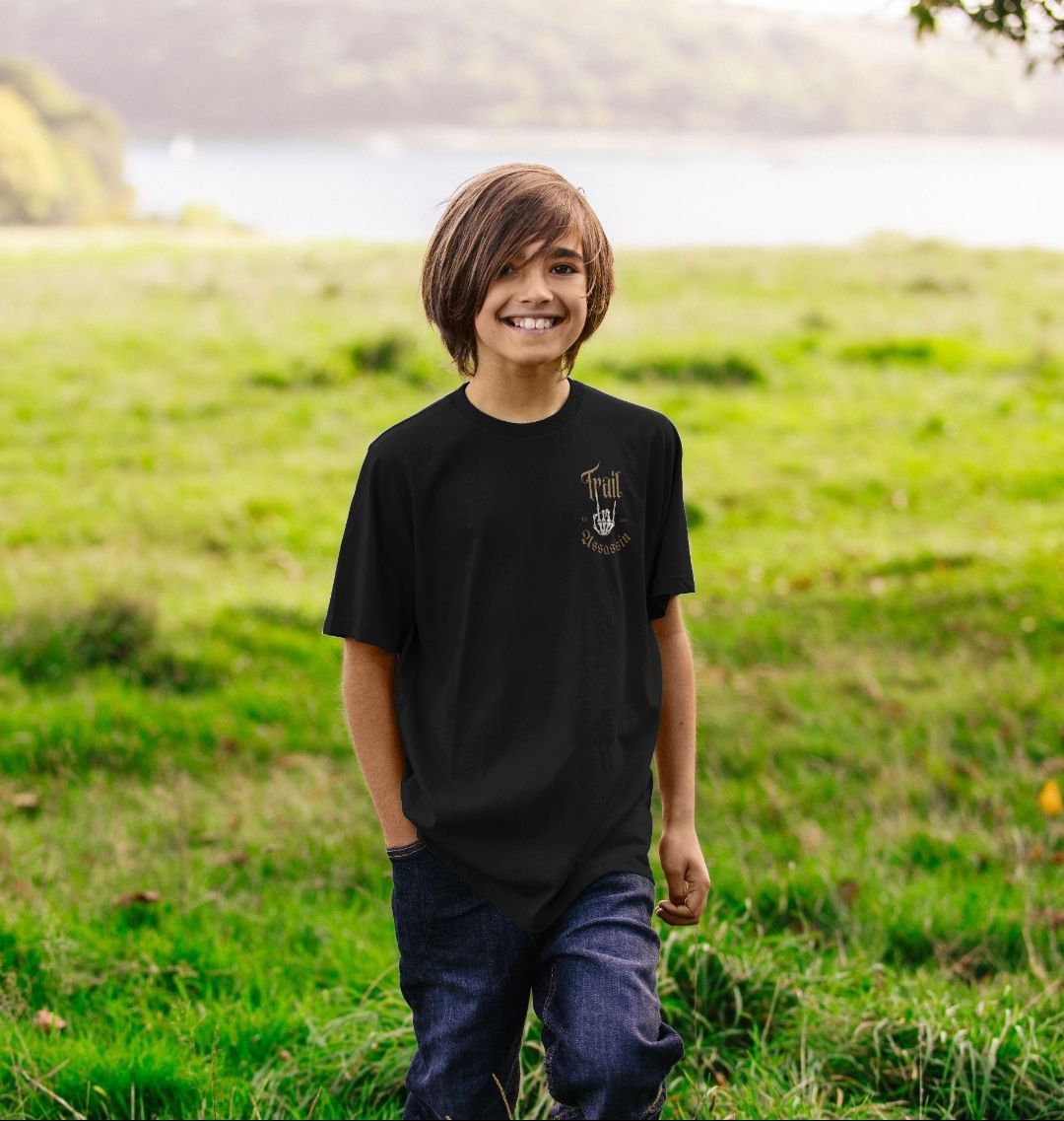 Kids Organic Cotton MTB T-Shirt ”RIDE LOOSE”