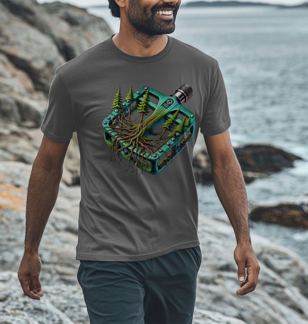 Men’s Organic Cotton MTB T-Shirt “PEDAL STRIKE”