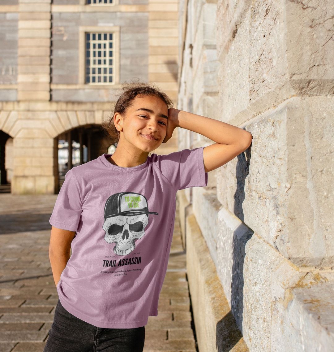 Kids Organic Cotton MTB T-Shirt “TOO DUMB TO DIE”