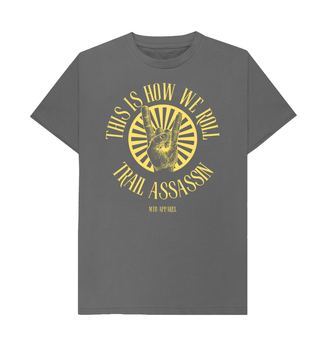 Slate Grey Men\u2019s T-Shirt \u201cHOW WE ROLL\u201d