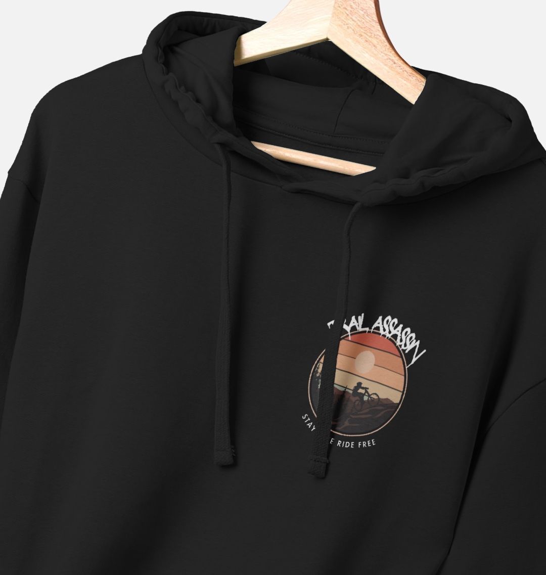 Men’s Organic Cotton MTB Hoodie “STAY TRUE RIDE FREE”
