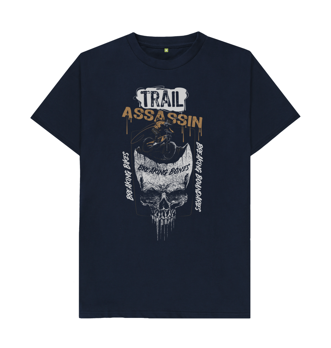 Navy Blue Mens T-Shirt \u201cBREAKING BOUNDARIES\u201d