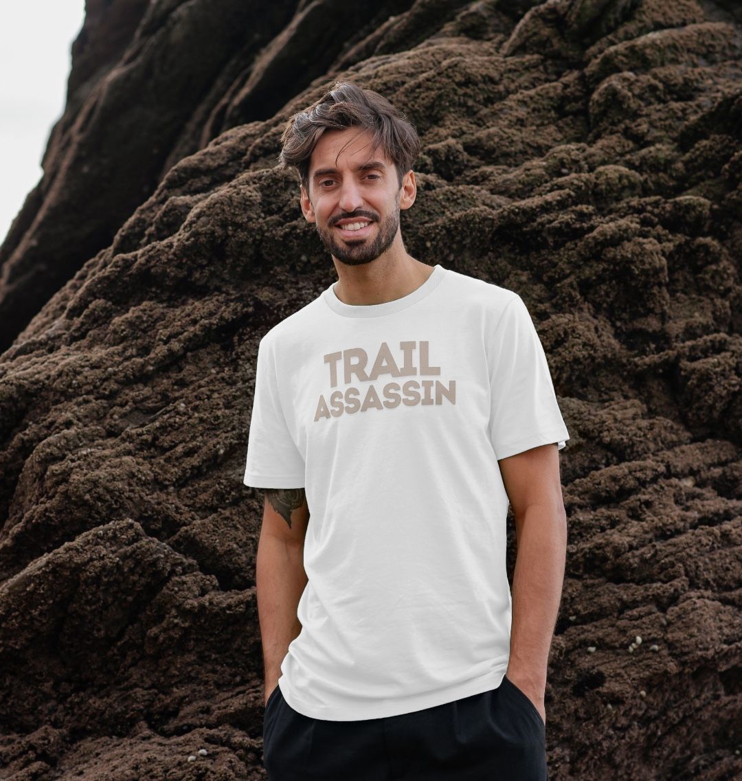 Men’s Organic Cotton MTB T-Shirt with With Mountain Biker Graphic