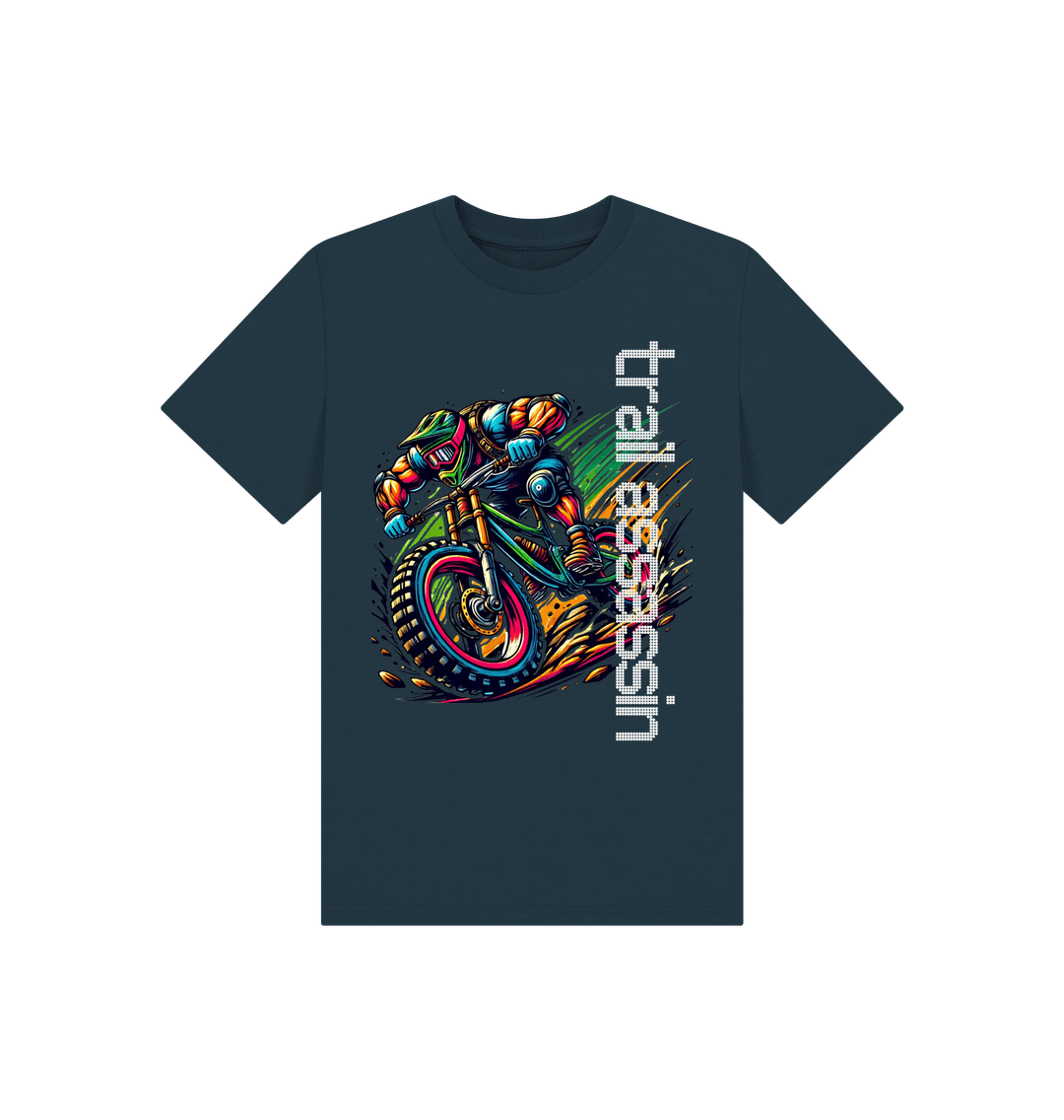 Denim Blue Printed Kids T-Shirt
