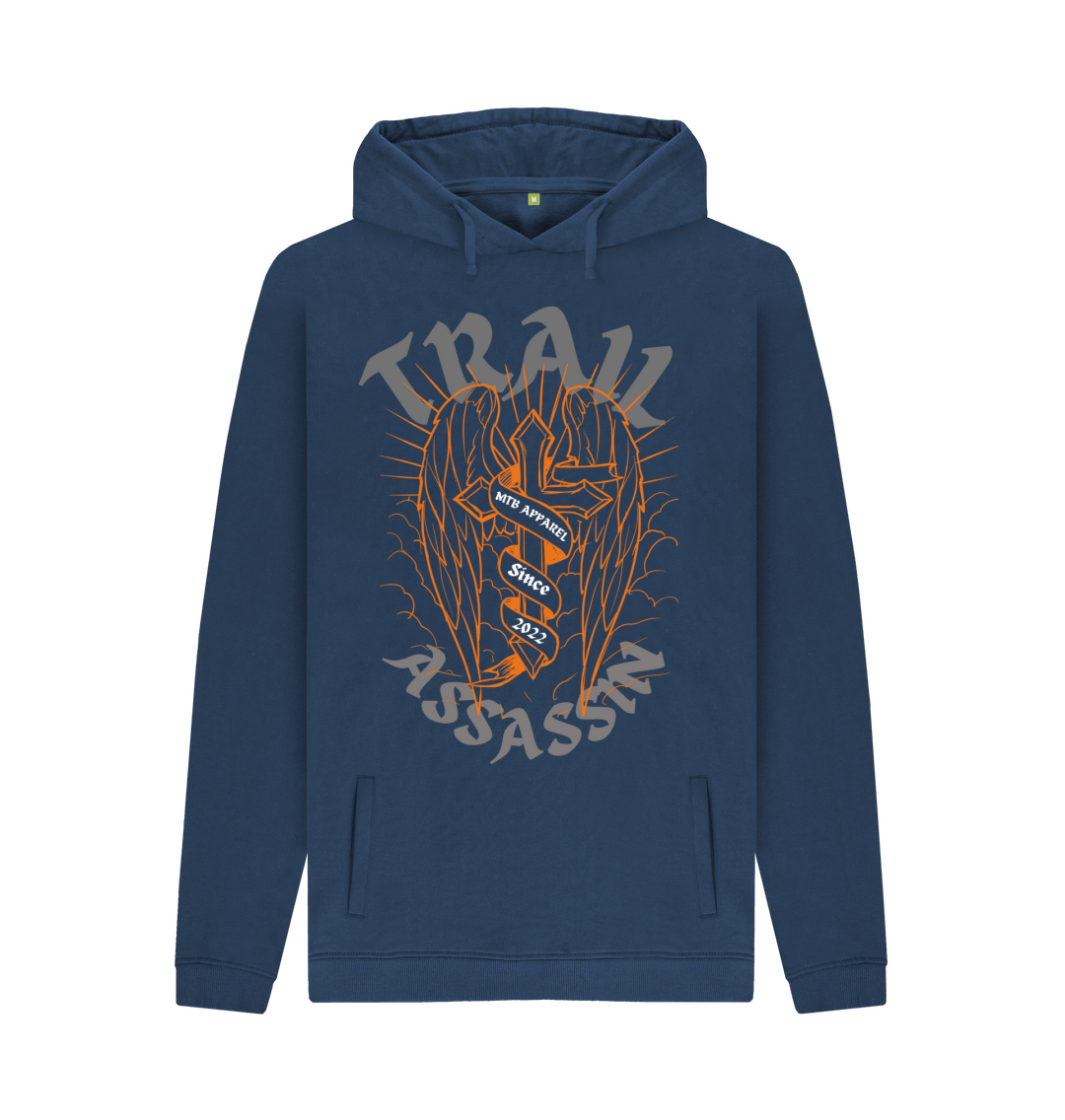 Navy Printed Hoody