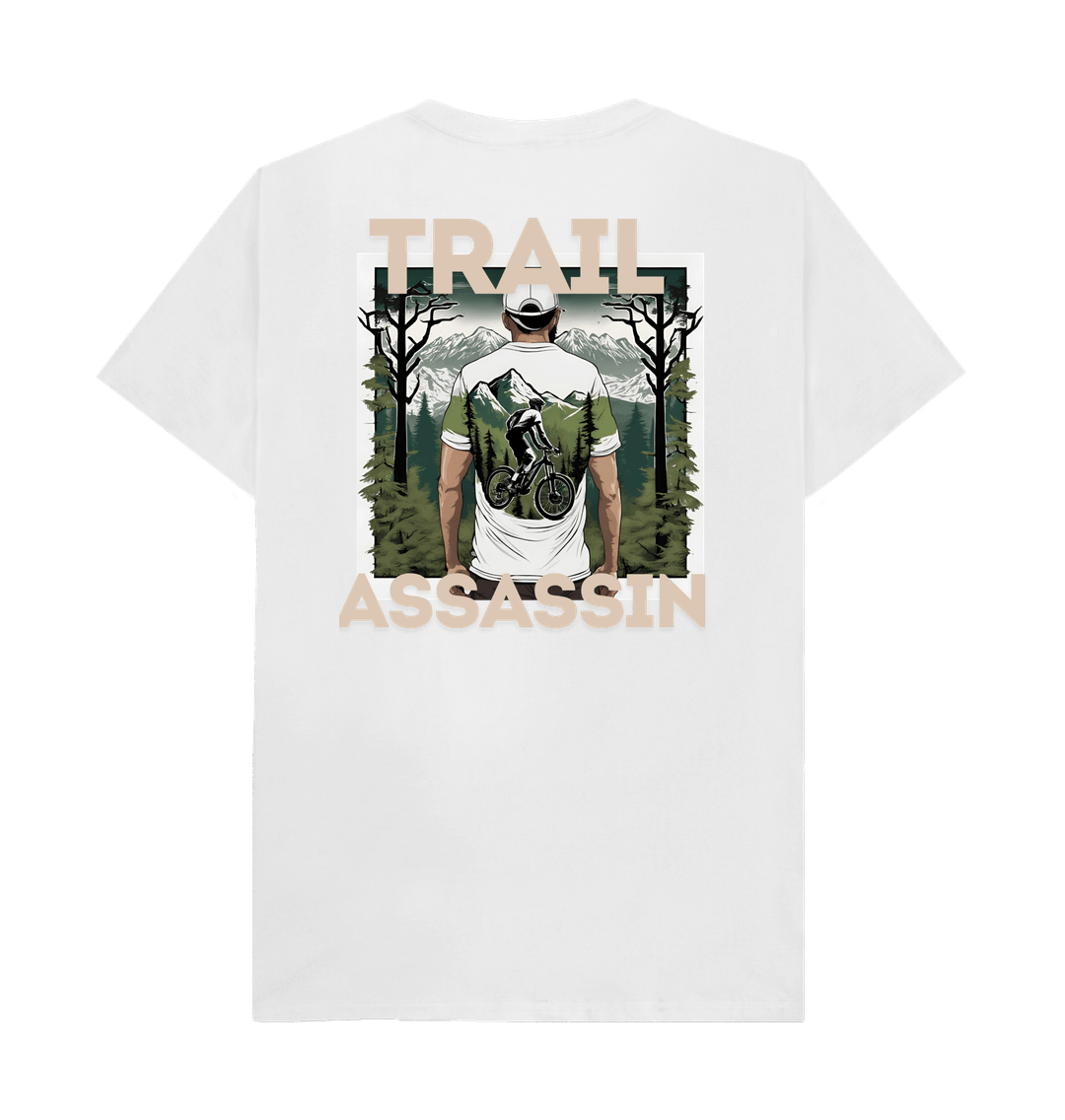 Men’s Organic Cotton MTB T-Shirt with With Mountain Biker Graphic