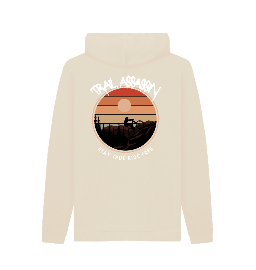Men’s Organic Cotton MTB Hoodie “STAY TRUE RIDE FREE”