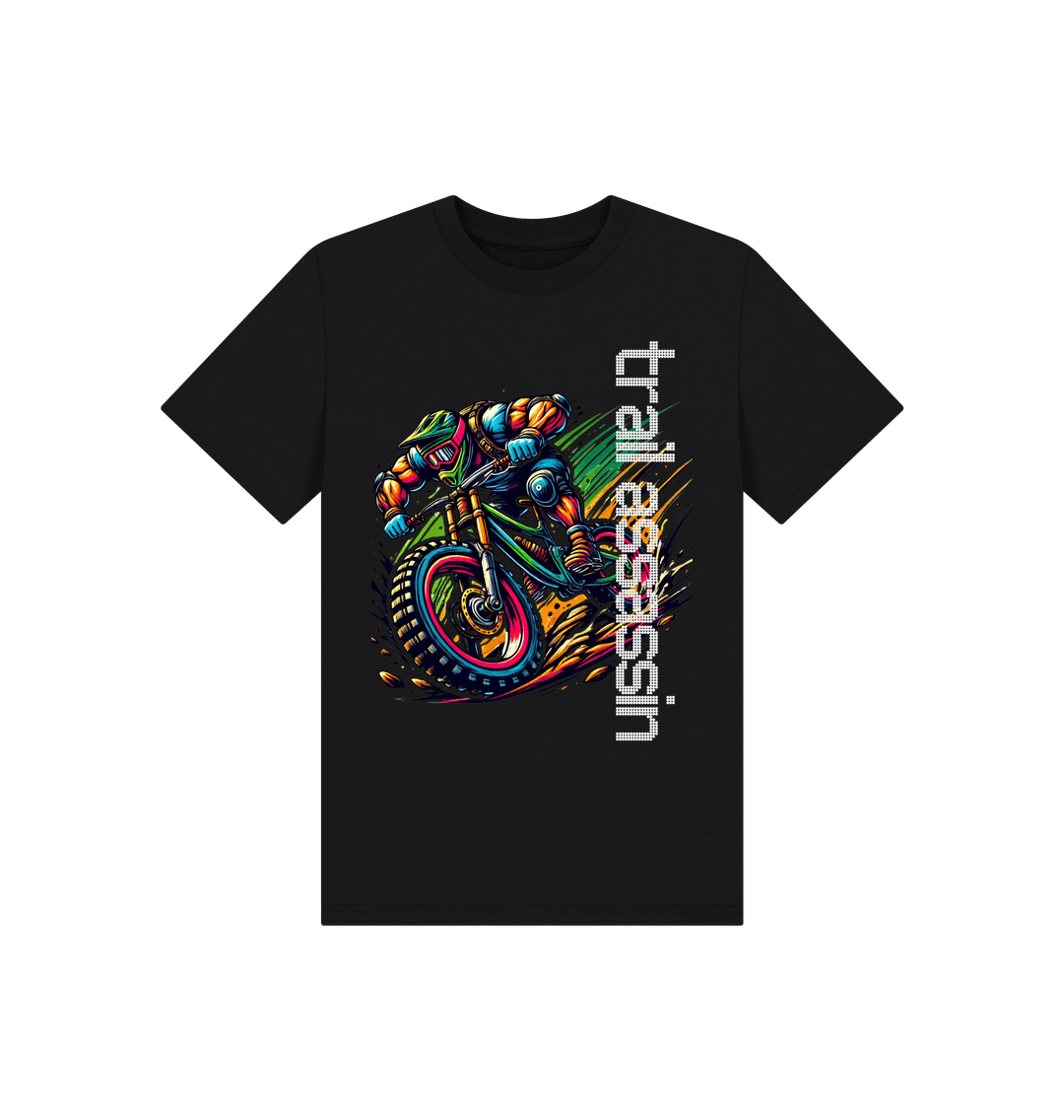 Black Printed Kids T-Shirt