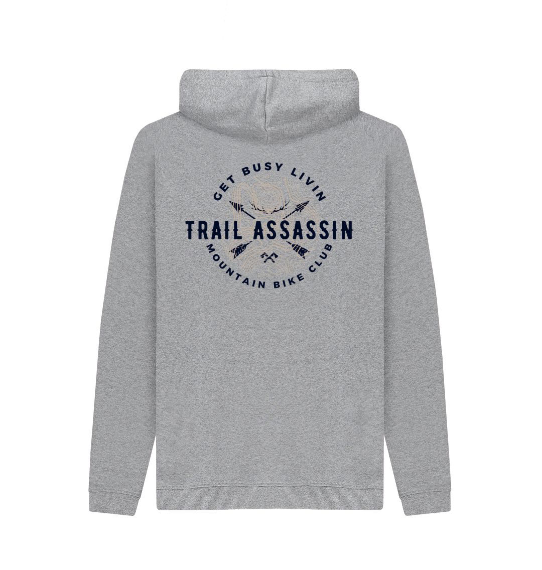 Men’s Organic Cotton MTB Hoodie ”GET BUSY LIVIN”