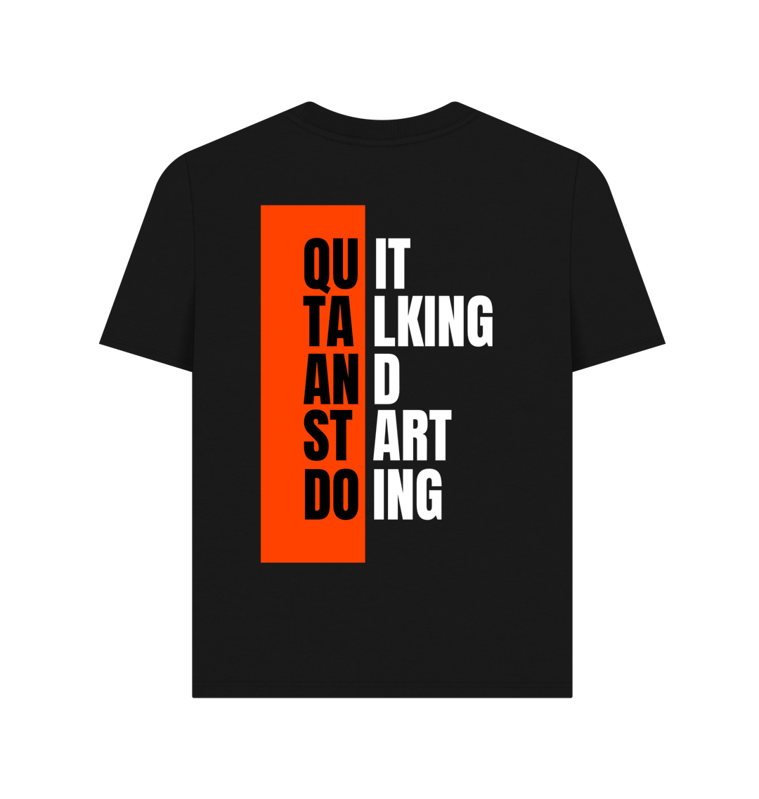 Ladies Organic Cotton MTB T-Shirt ”QUIT TALKING,START DOING”