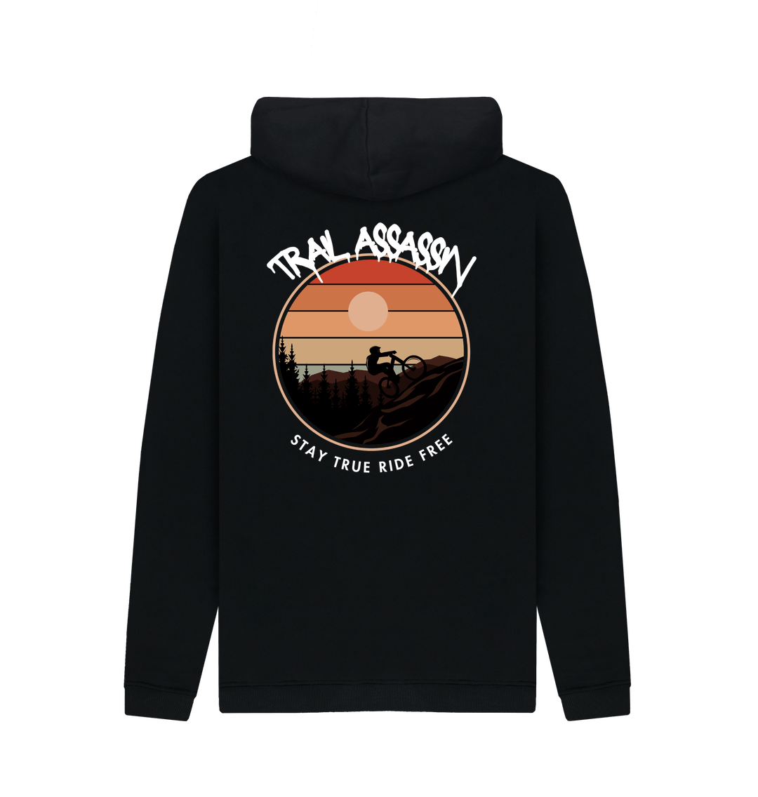 Men’s Organic Cotton MTB Hoodie “STAY TRUE RIDE FREE”