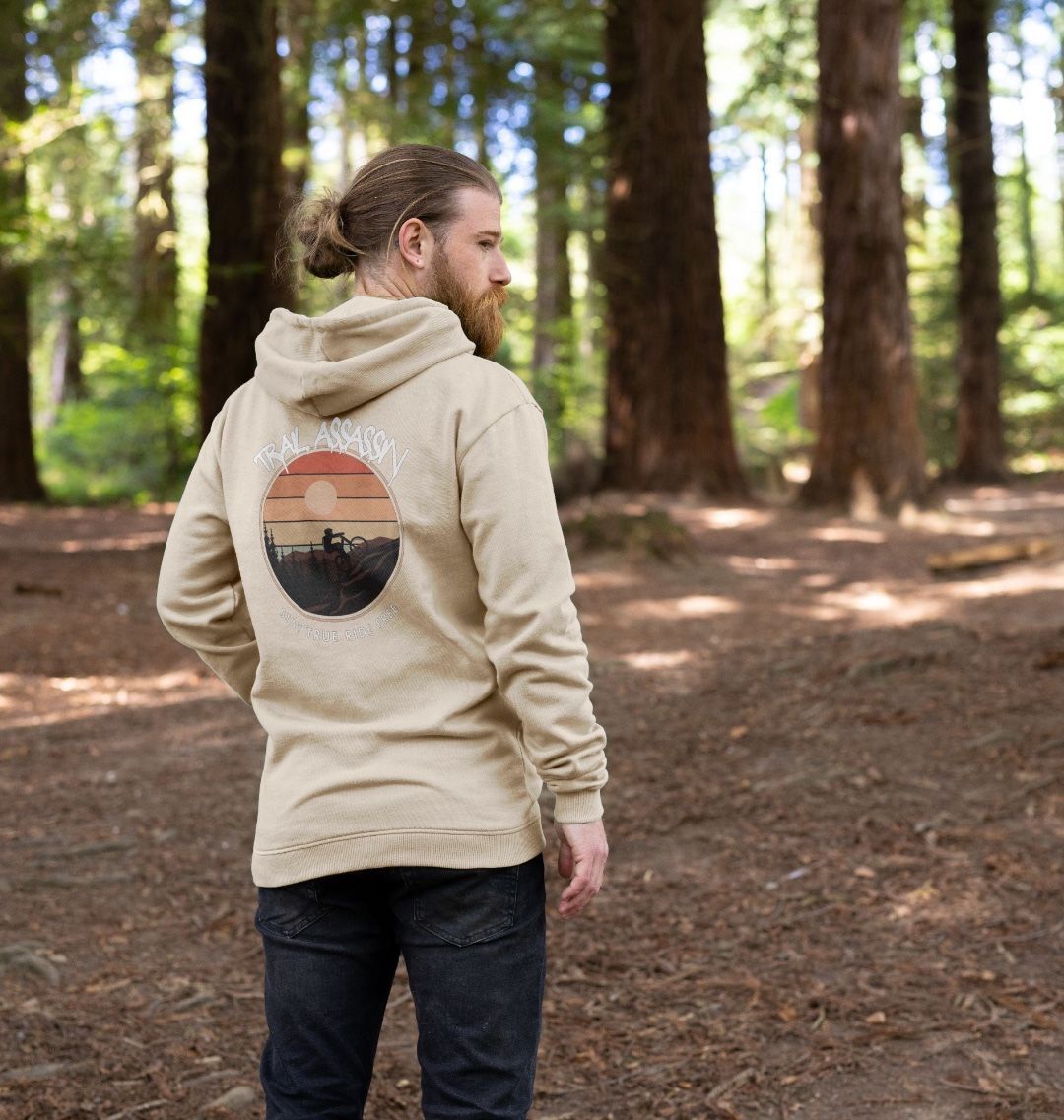 Men’s Organic Cotton MTB Hoodie “STAY TRUE RIDE FREE”