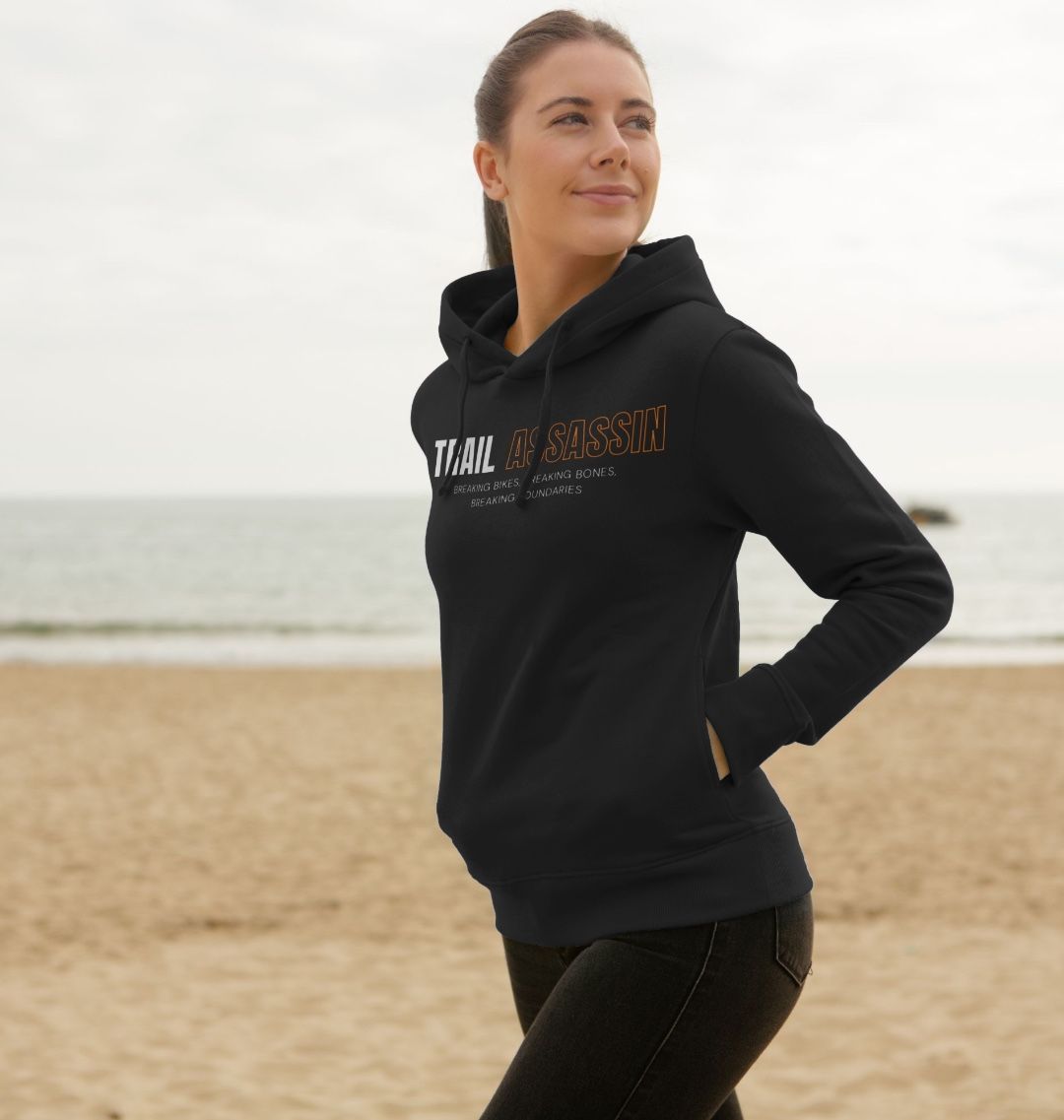 Ladies Organic Cotton MTB Hoodie ”TRAIL ASSASSIN”