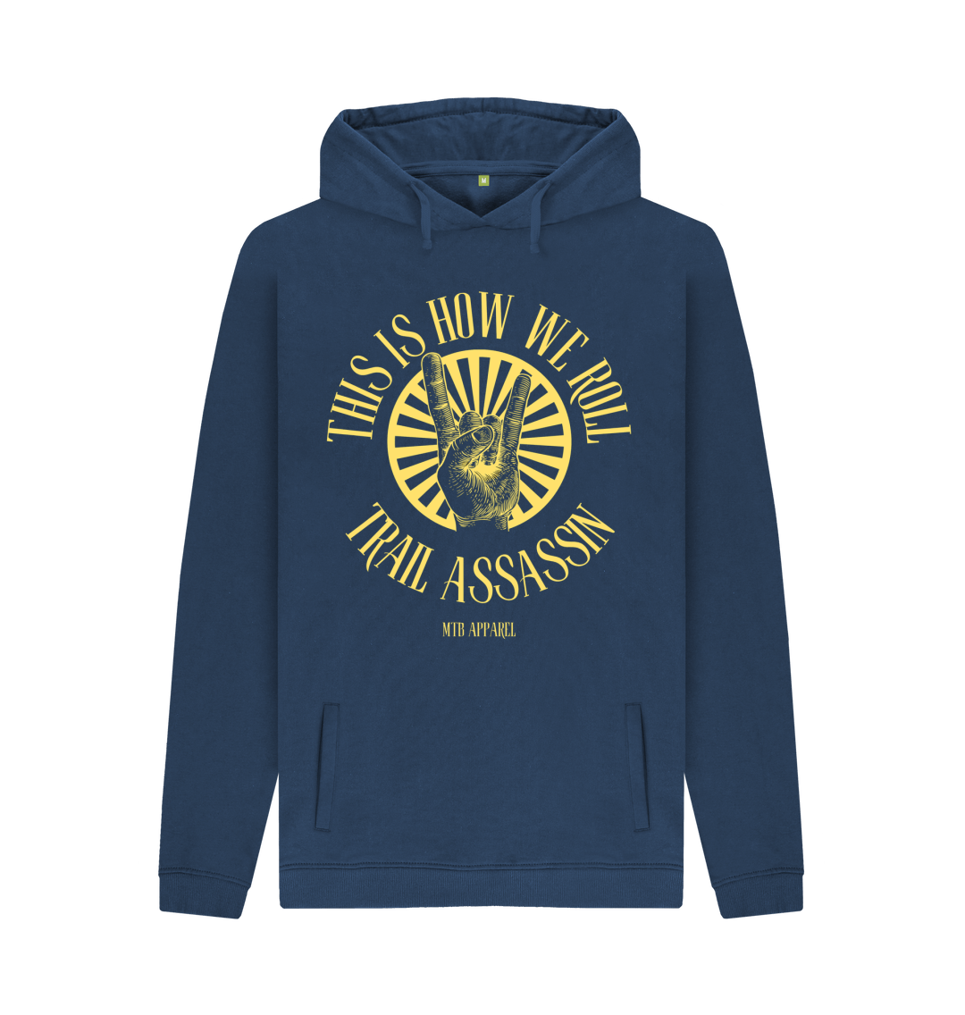 Navy Printed Hoody
