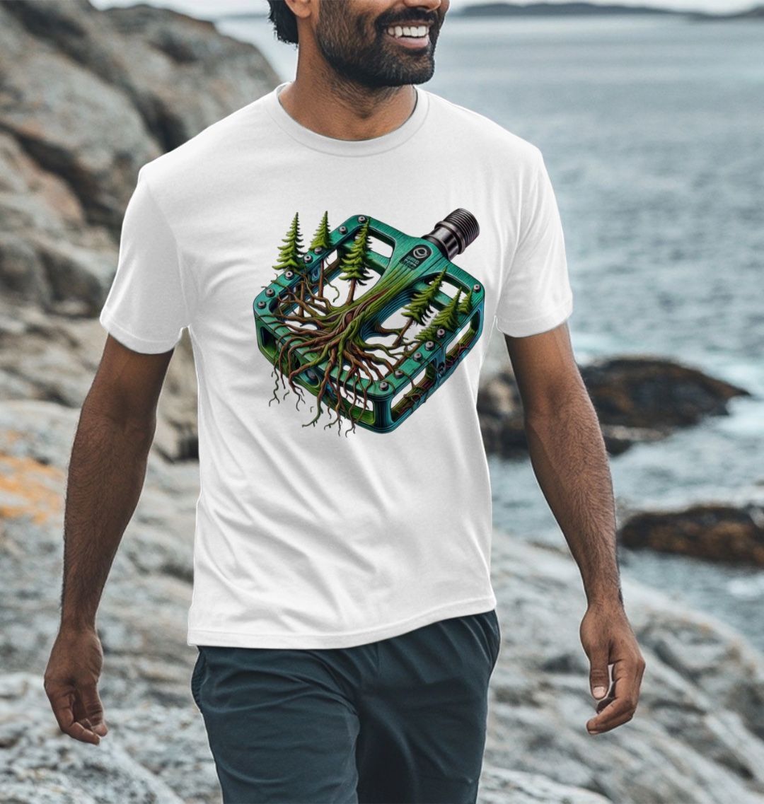 Men’s Organic Cotton MTB T-Shirt “PEDAL STRIKE”