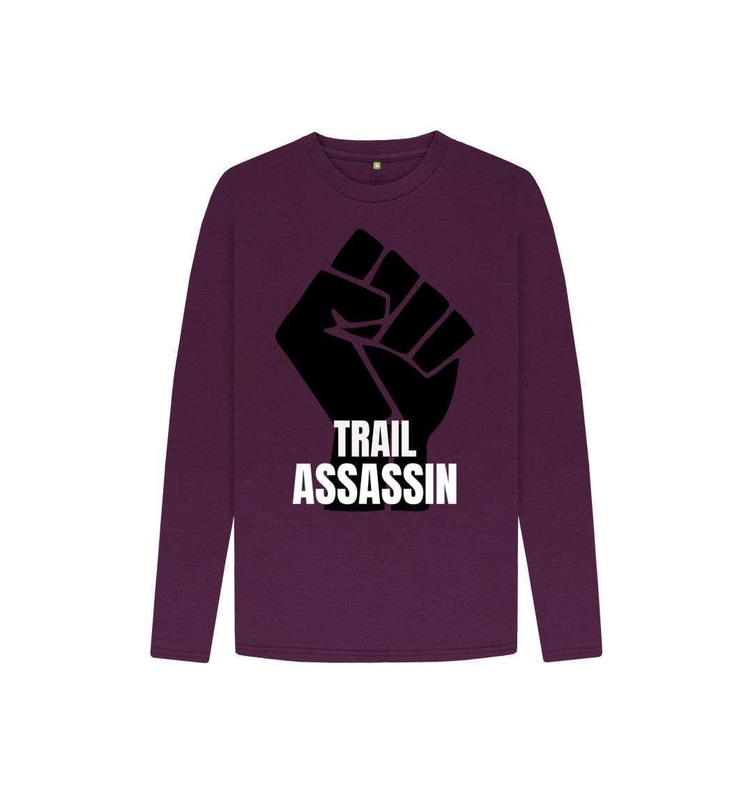 Purple Kids Long Sleeve T-Shirt \"FEEL THE POWER\"