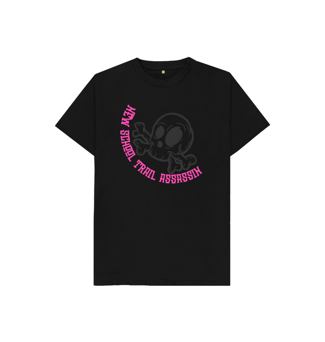 Black Kids T-Shirt \u201dNEW SCHOOL\u201d Pink