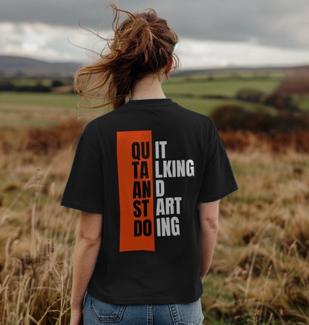 Ladies Organic Cotton MTB T-Shirt ”QUIT TALKING,START DOING”