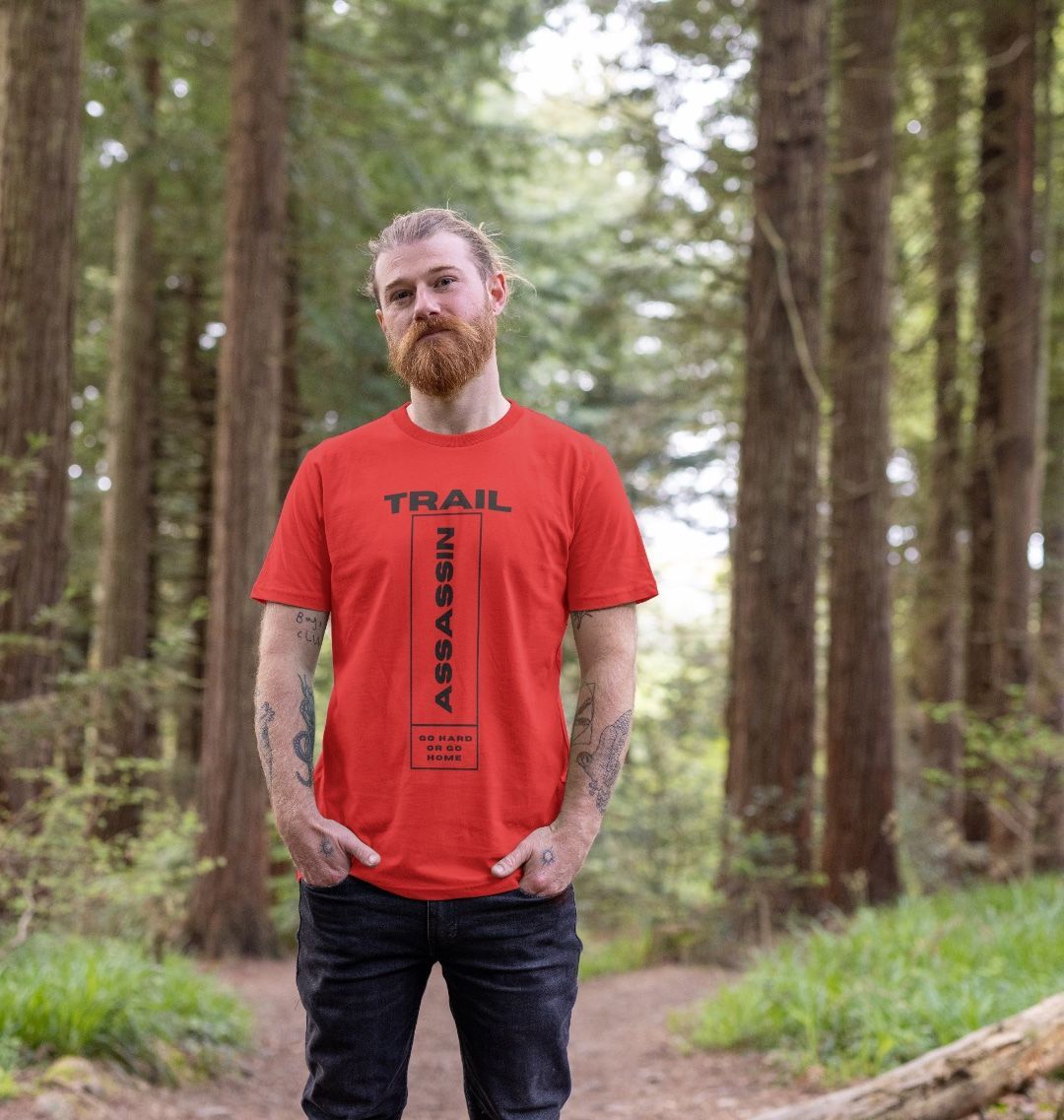Men’s Organic Cotton MTB T-Shirt “GO HARD OR GO HOME”