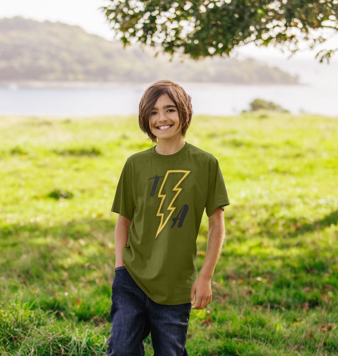 Kids Organic Cotton MTB T-Shirt”HIGH VOLTAGE”