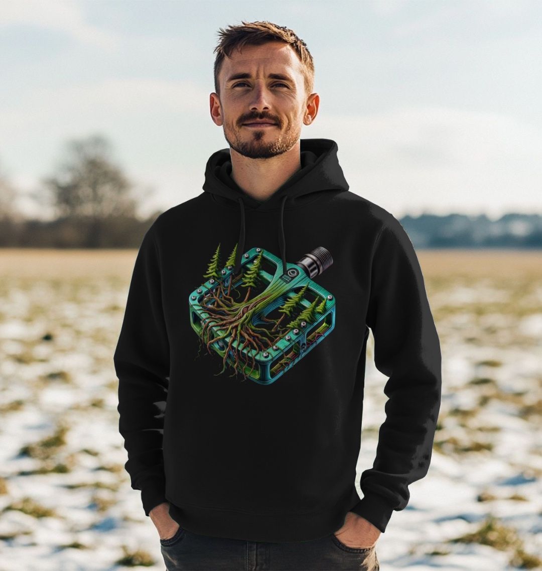 Men’s Organic Cotton MTB Hoodie “PEDAL STRIKE”
