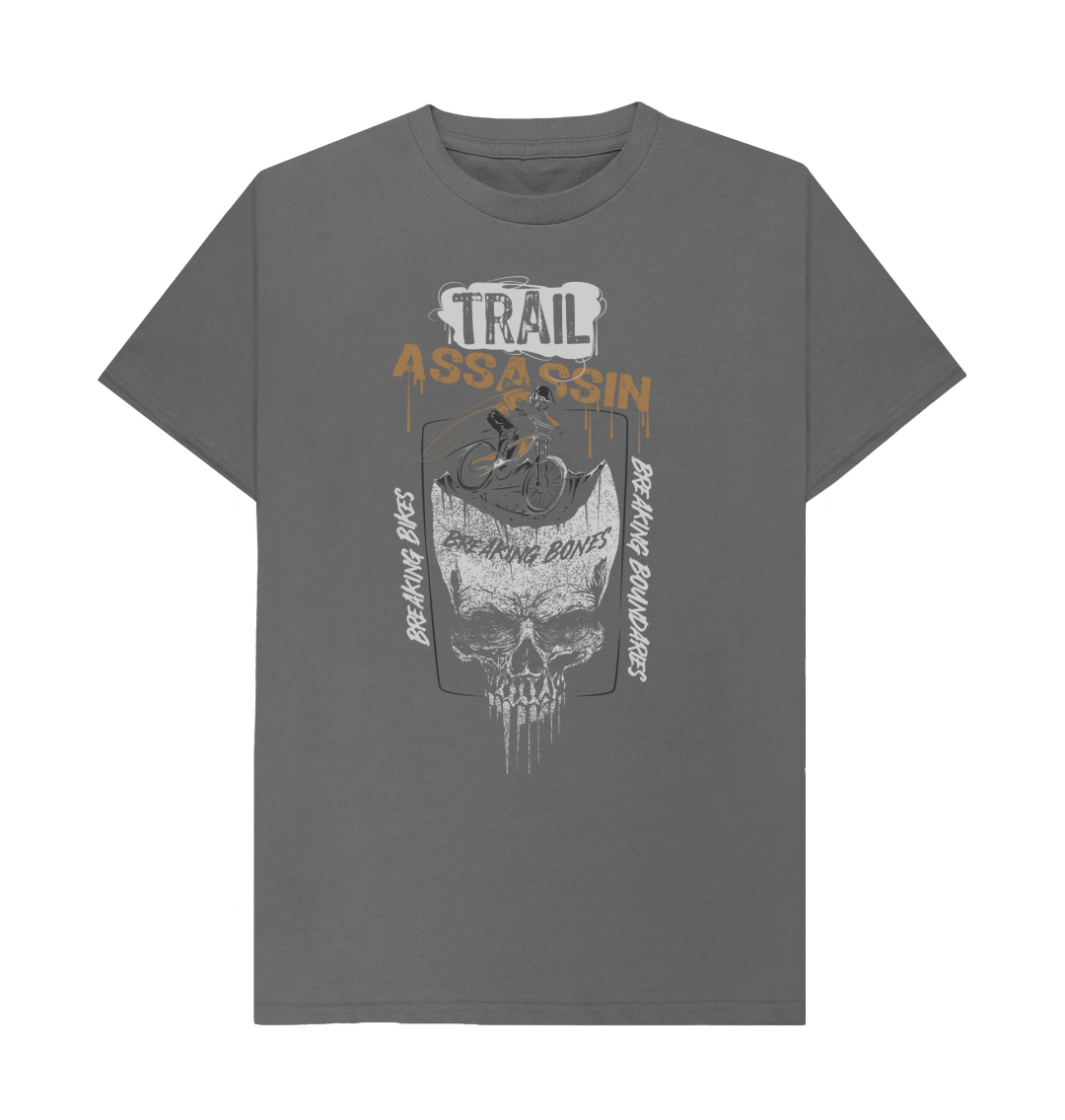 Slate Grey Mens T-Shirt \u201cBREAKING BOUNDARIES\u201d