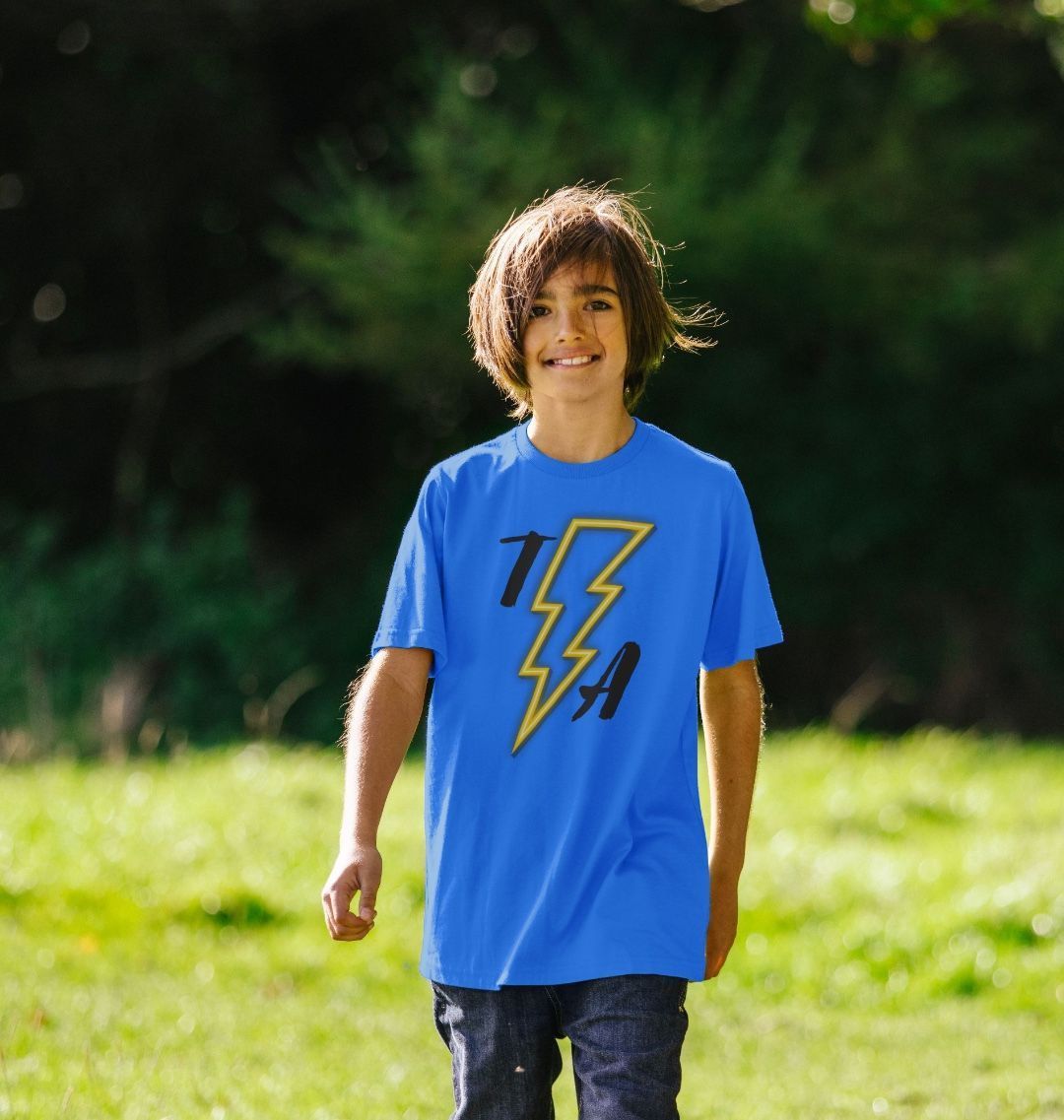 Kids Organic Cotton MTB T-Shirt”HIGH VOLTAGE”