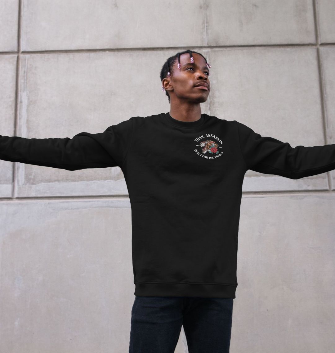 Men’s Organic Cotton MTB Sweater “BUILT FOR THE TRAILS”