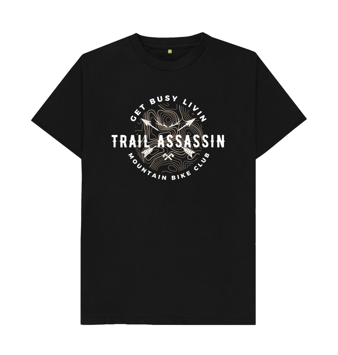 Black Men\u2019s T-Shirt \u201cGET BUSY LIVIN\u201d