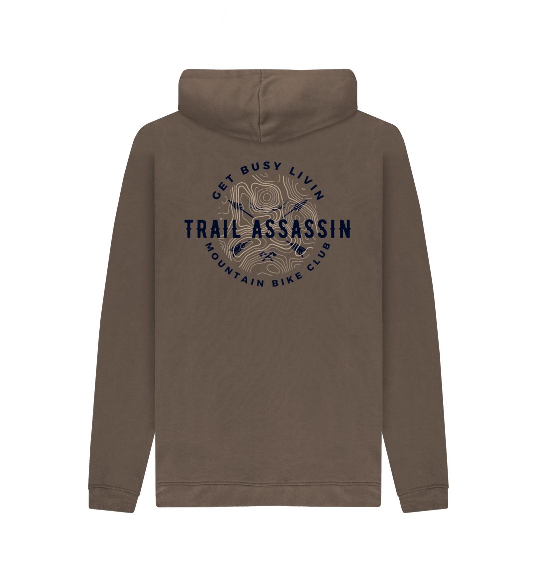 Men’s Organic Cotton MTB Hoodie ”GET BUSY LIVIN”