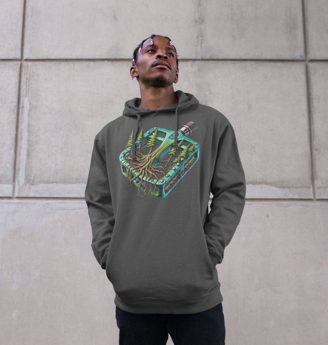Men’s Organic Cotton MTB Hoodie “PEDAL STRIKE”
