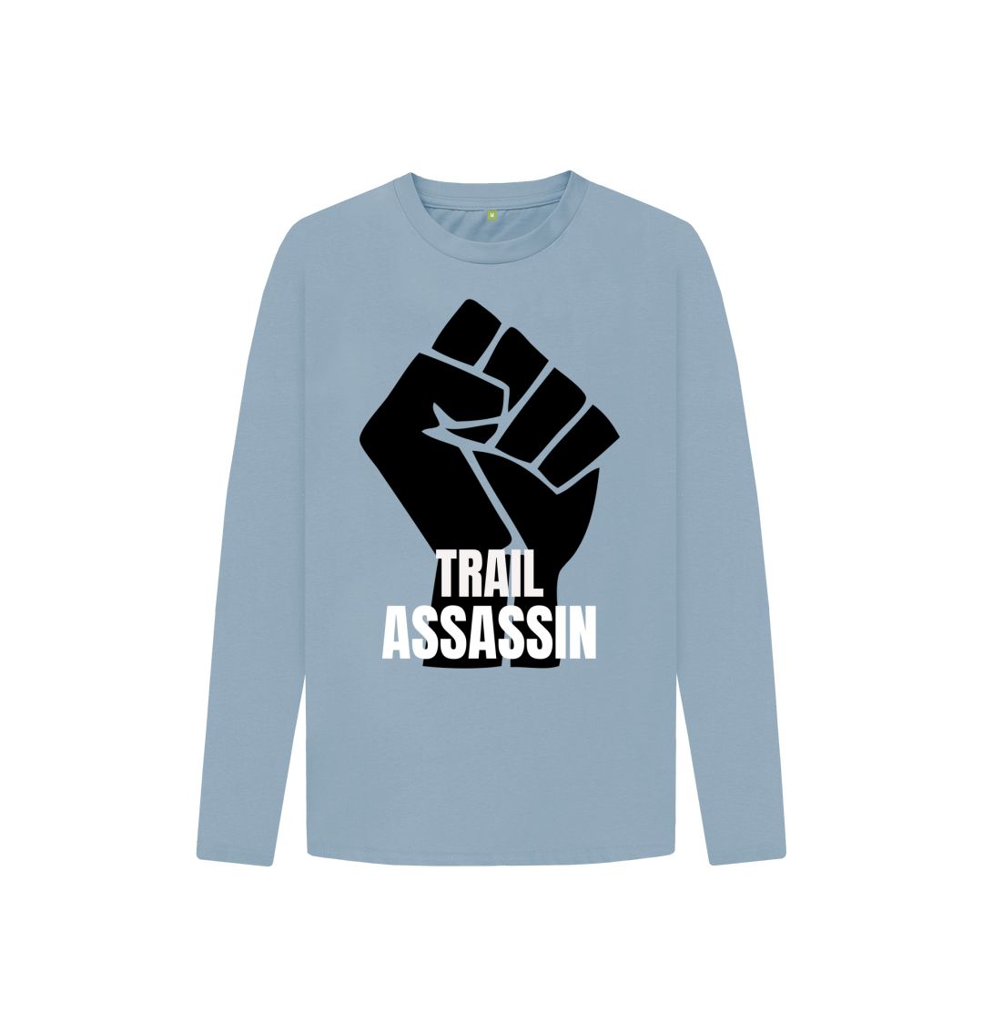 Stone Blue Kids Long Sleeve T-Shirt \"FEEL THE POWER\"