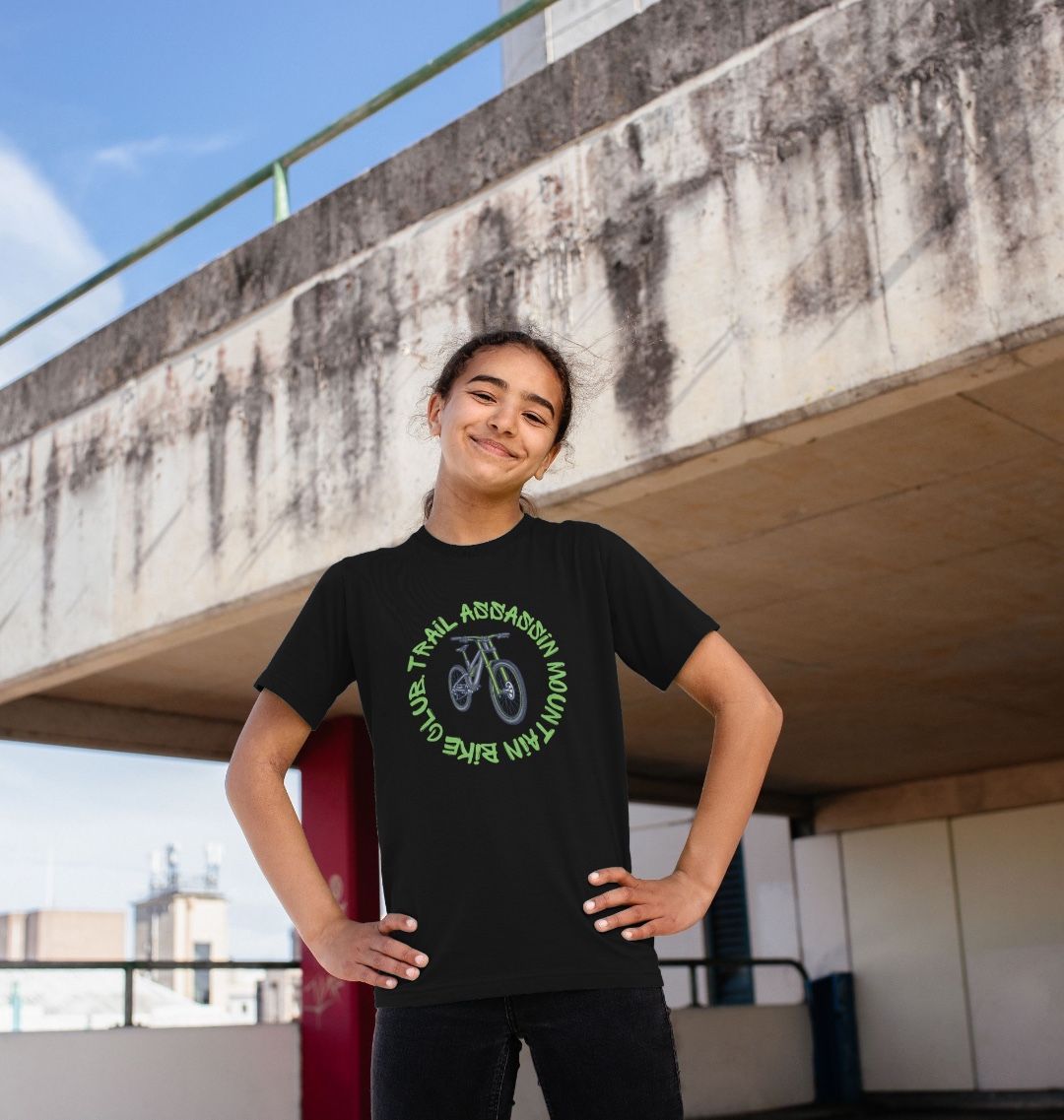 Kids Organic Cotton MTB T-Shirt ”THE WEAPON”