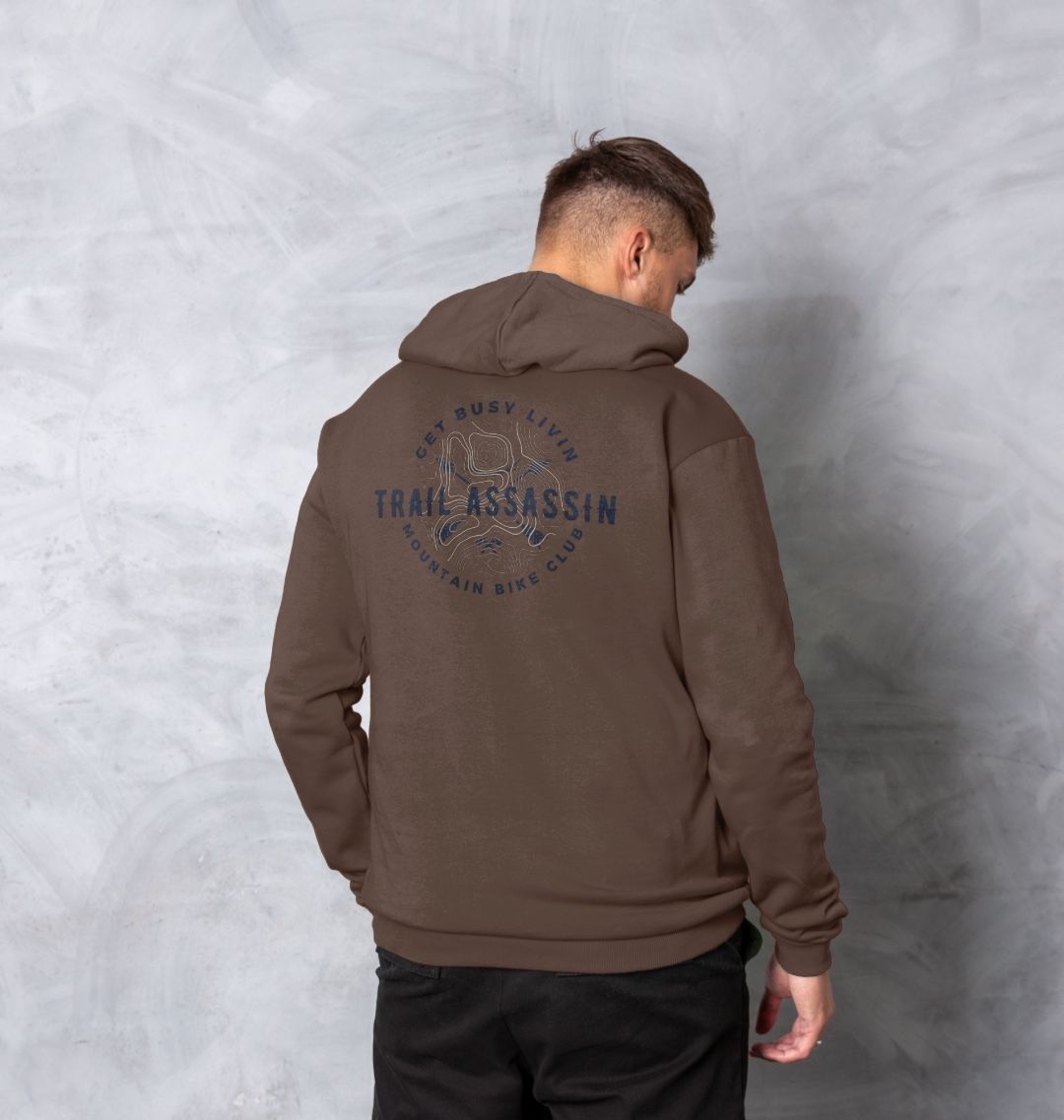 Men’s Organic Cotton MTB Hoodie ”GET BUSY LIVIN”