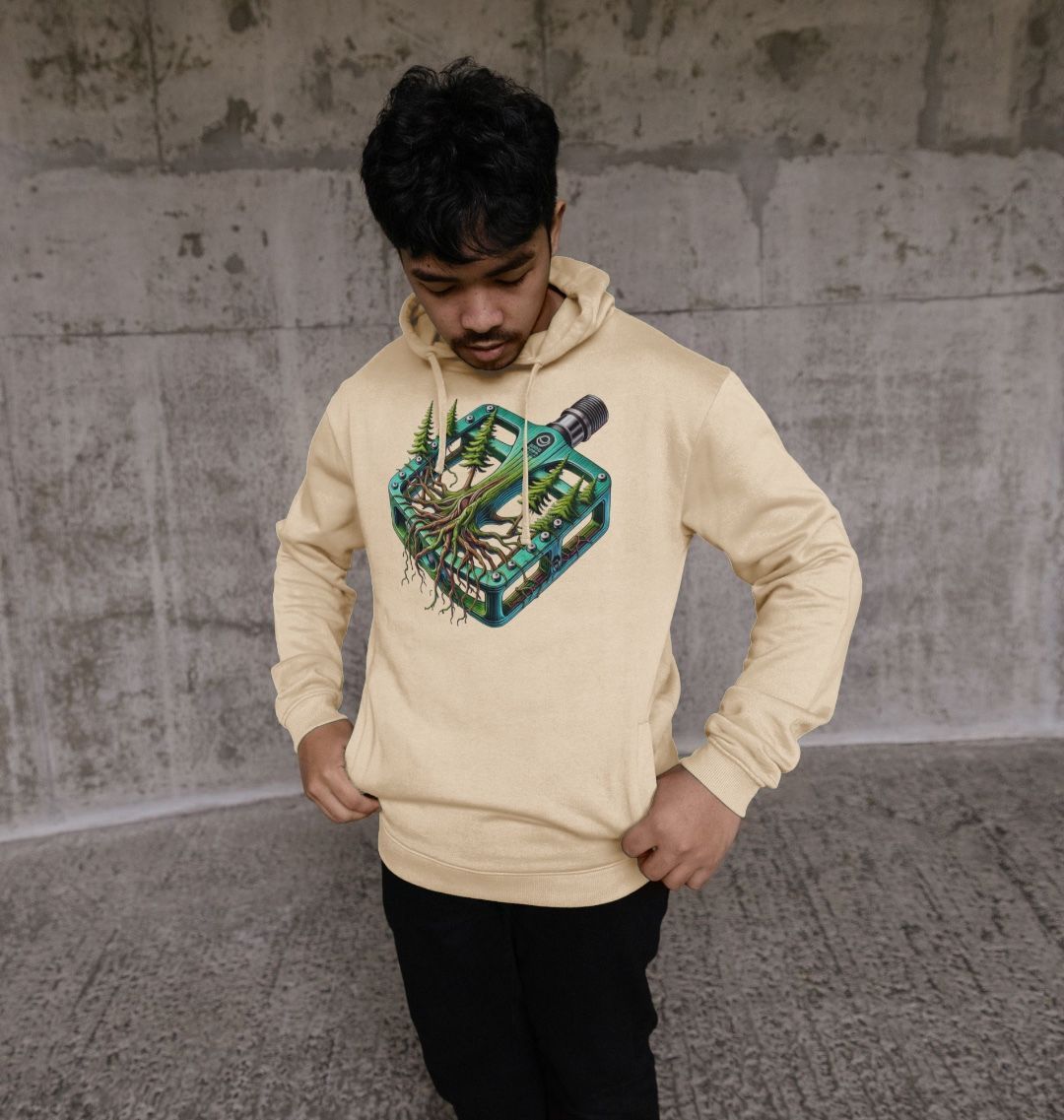 Men’s Organic Cotton MTB Hoodie “PEDAL STRIKE”