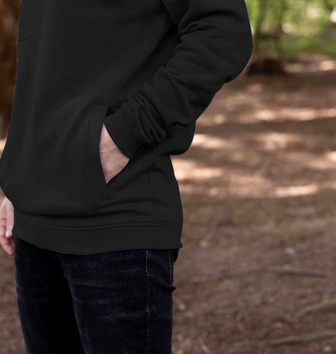 Men’s Organic Cotton MTB Hoodie “WORK HARD,PLAY HARDER”