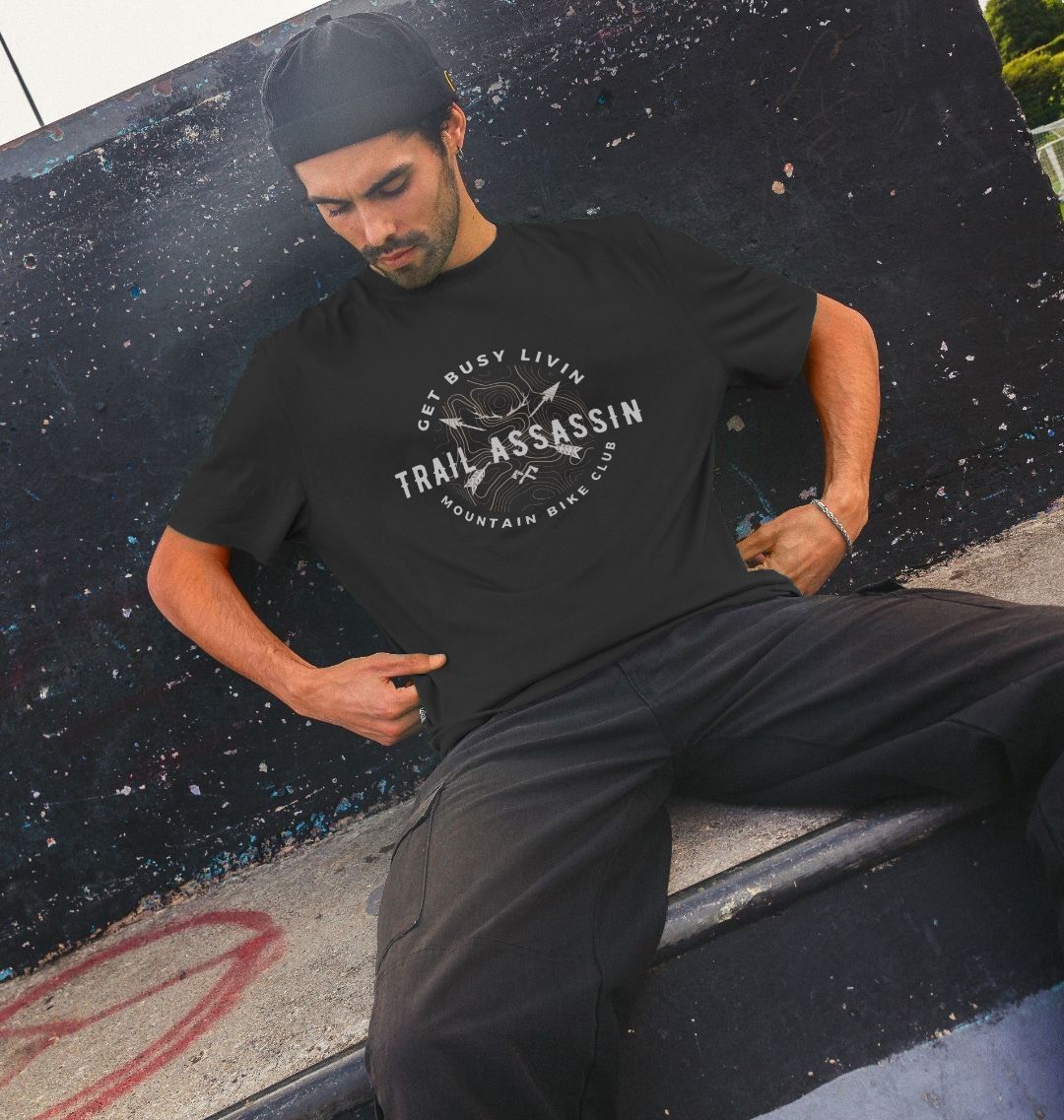 Men’s Organic Cotton MTB T-Shirt “GET BUSY LIVIN”