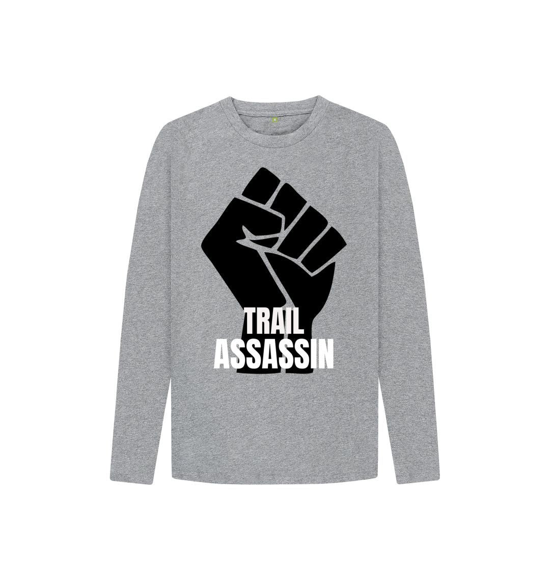 Athletic Grey Kids Long Sleeve T-Shirt \"FEEL THE POWER\"