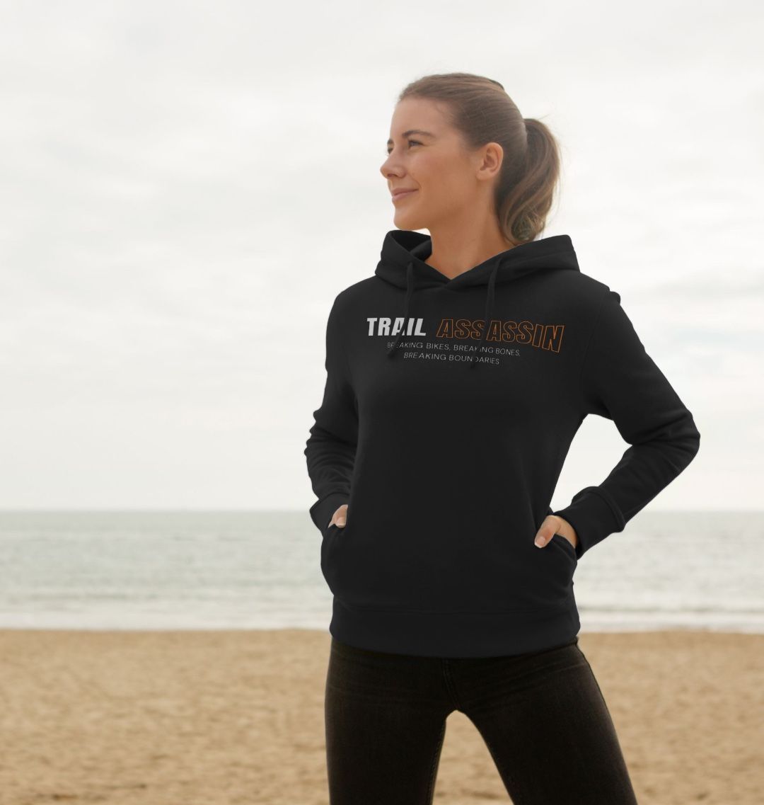 Ladies Organic Cotton MTB Hoodie ”TRAIL ASSASSIN”