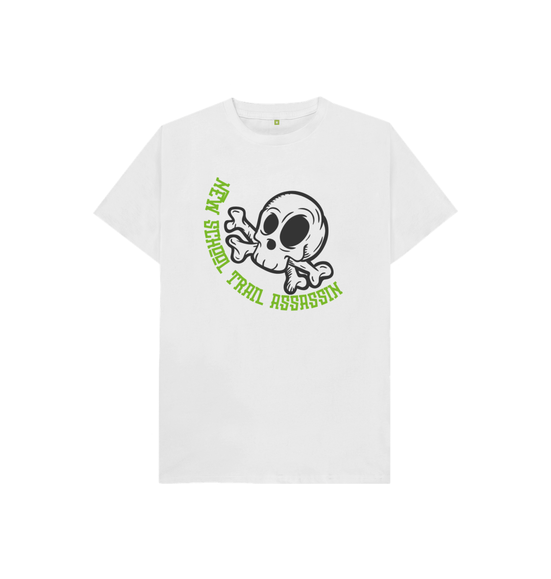 White Kids T-Shirt \u201cNEW SCHOOL\u201d Green