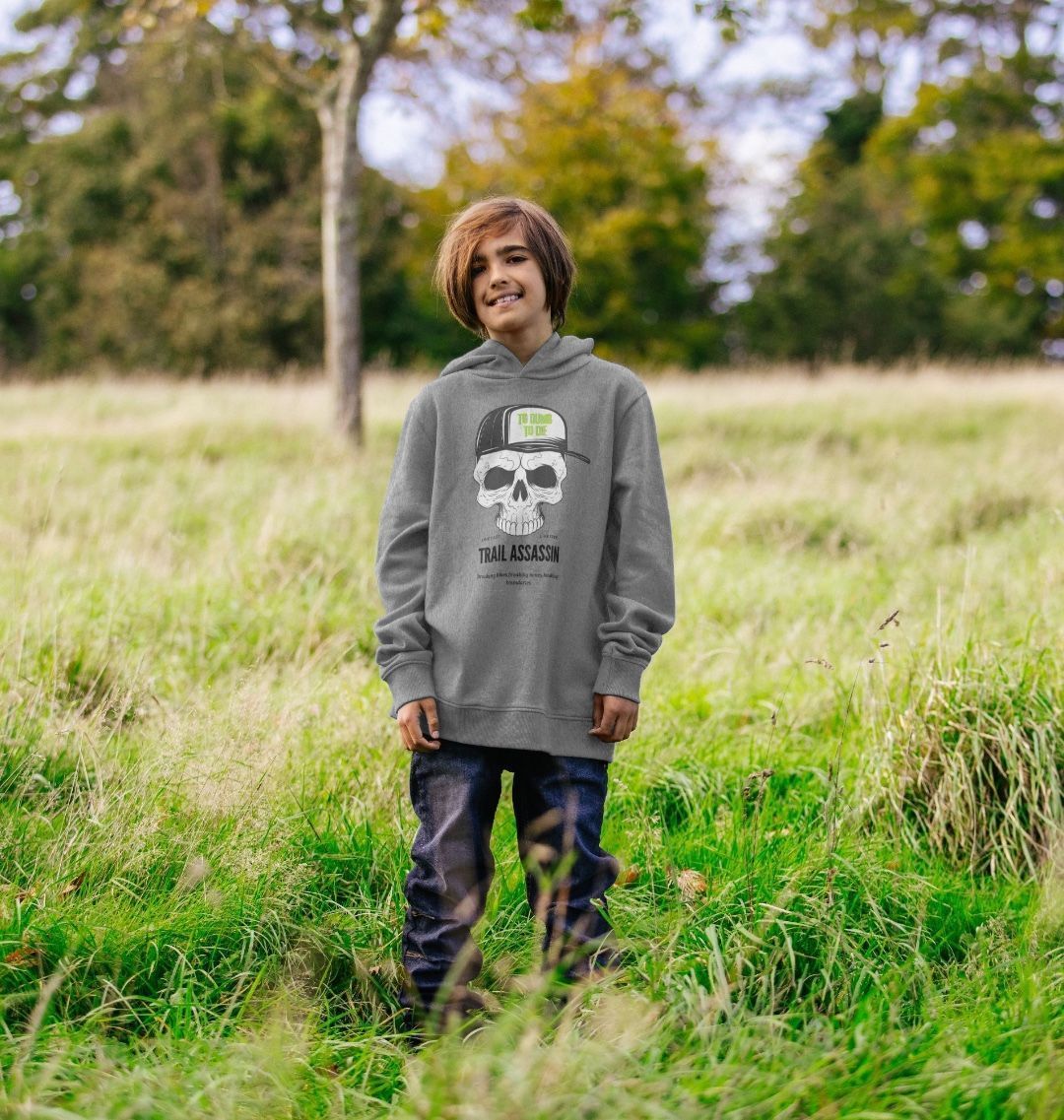 Kids Organic Cotton MTB Hoodie “ TOO DUMB TO DIE”