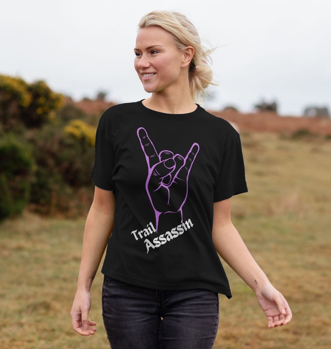 Ladies Organic Cotton MTB T-Shirt ”SEND IT”