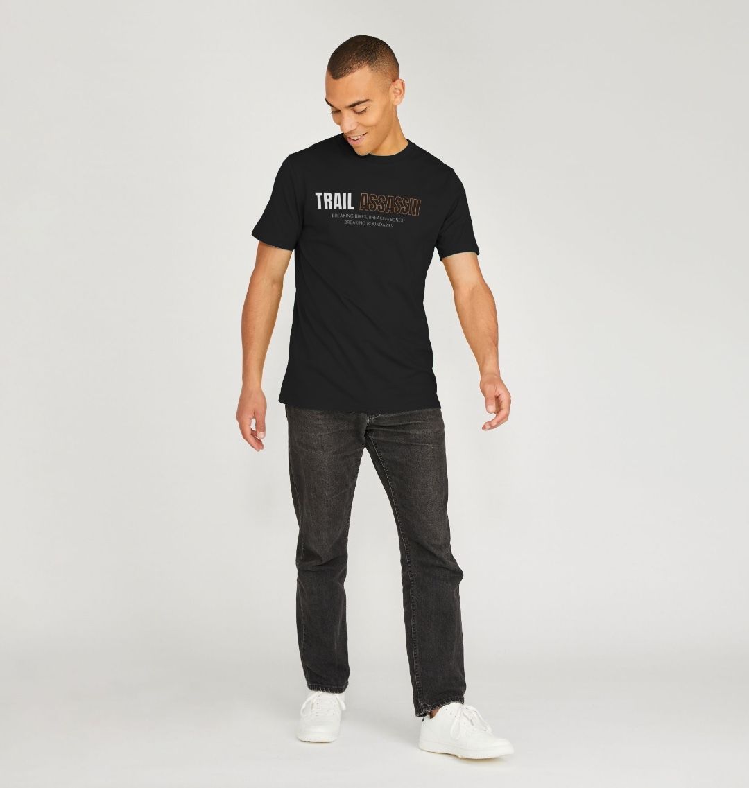 Men’s Organic Cotton MTB T-Shirt “TRAIL ASSASSIN” Black