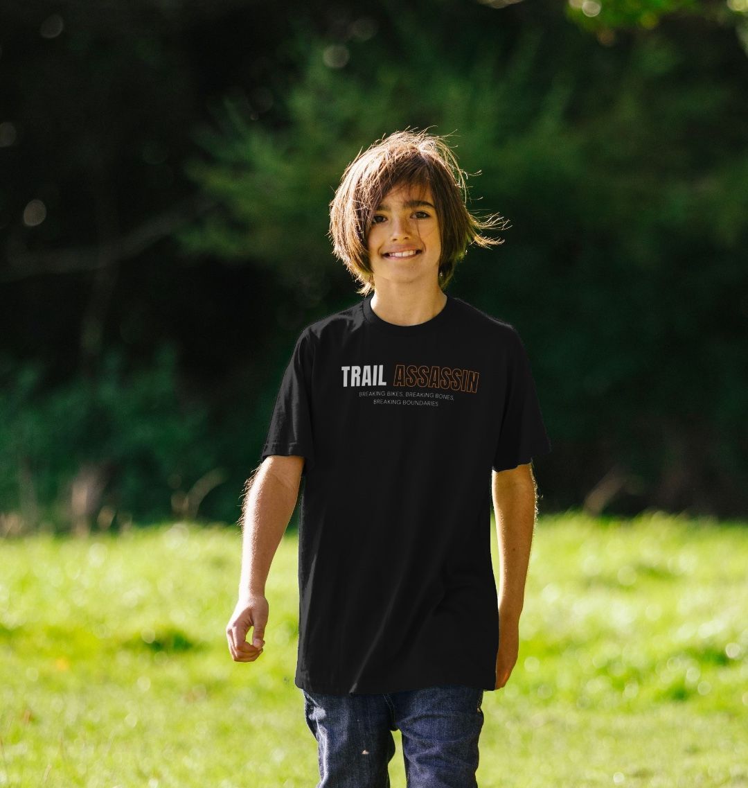 Kids Organic Cotton MTB T-Shirt “TRAIL ASSASSIN”