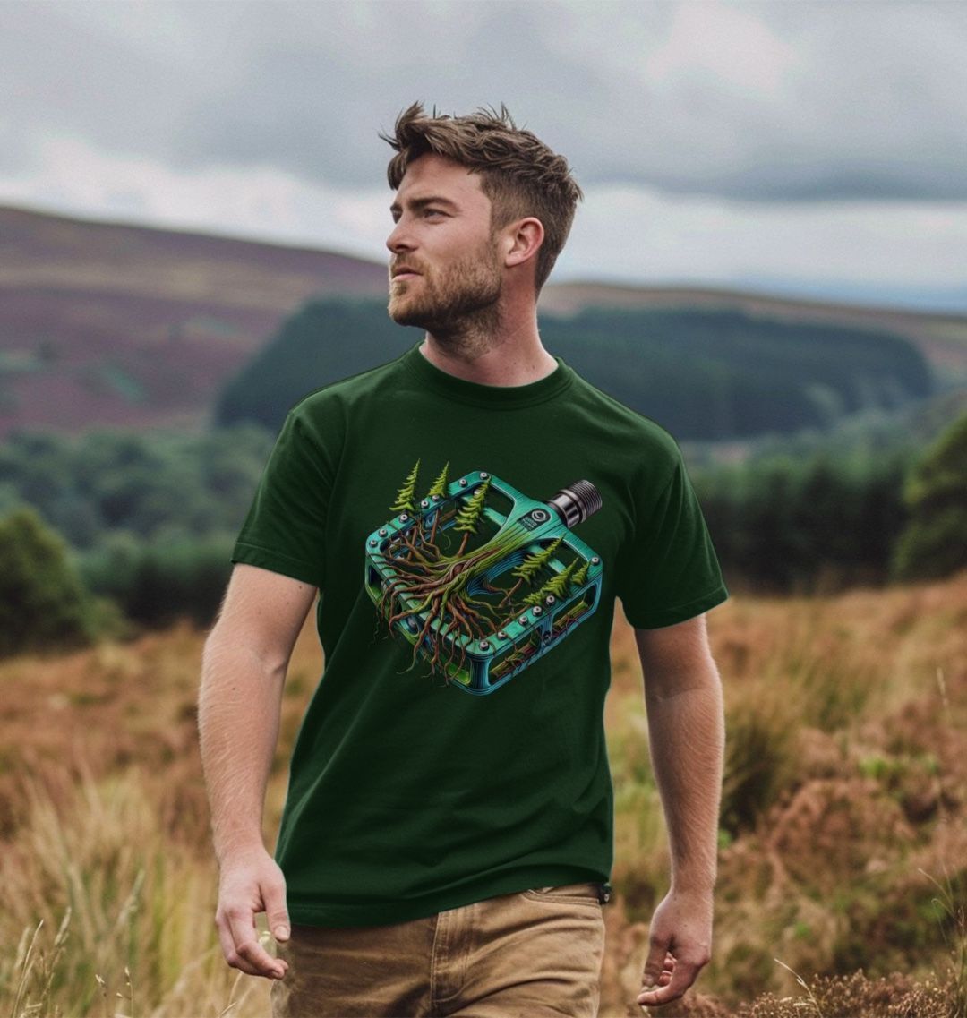 Men’s Organic Cotton MTB T-Shirt “PEDAL STRIKE”