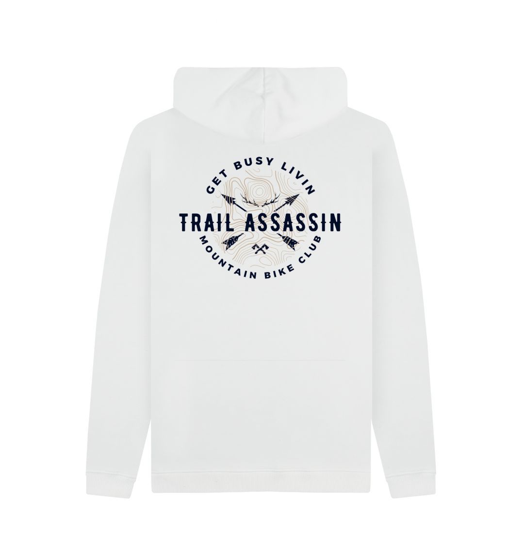Men’s Organic Cotton MTB Hoodie ”GET BUSY LIVIN”