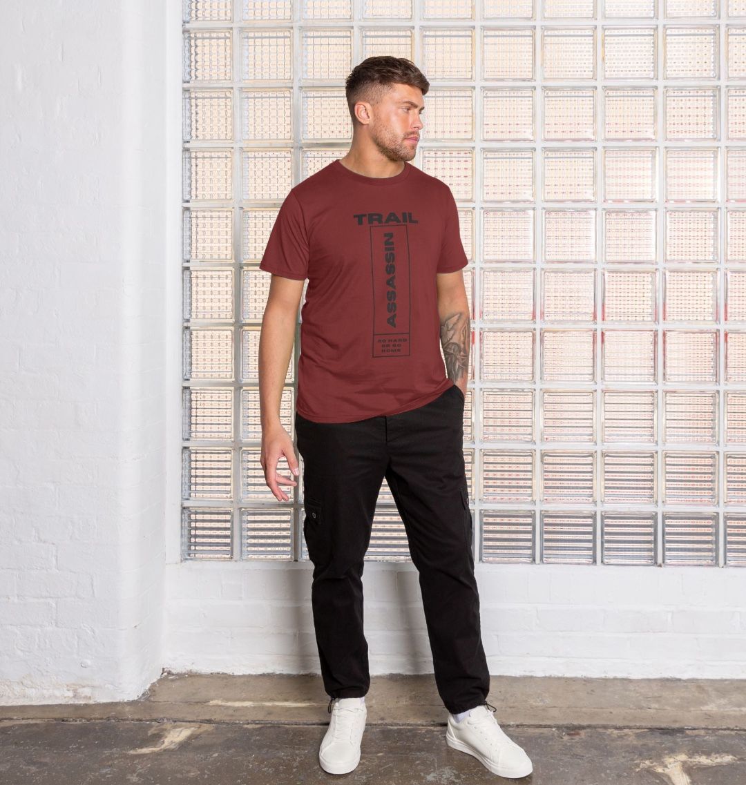 Men’s Organic Cotton MTB T-Shirt “GO HARD OR GO HOME”