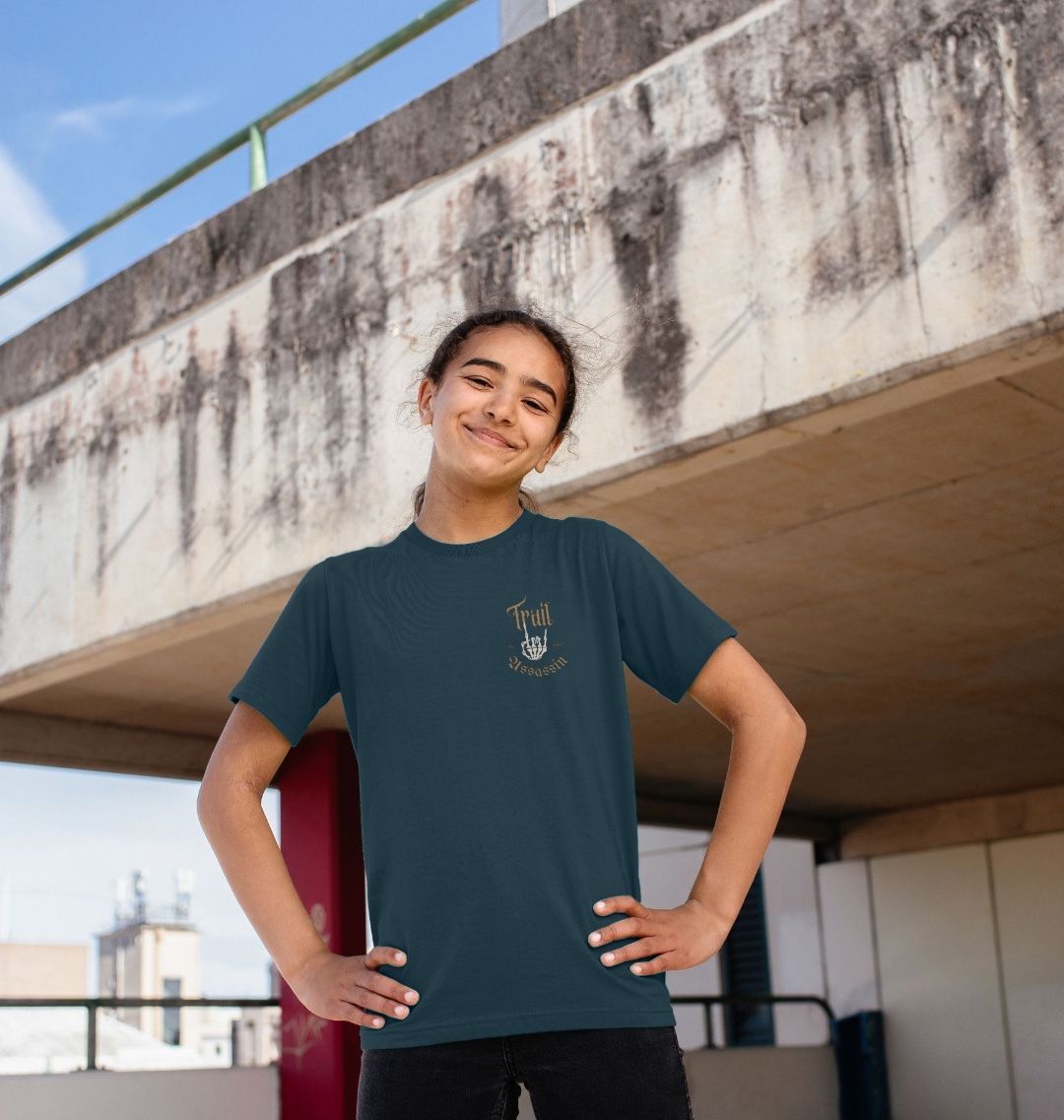 Kids Organic Cotton MTB T-Shirt ”RIDE LOOSE”