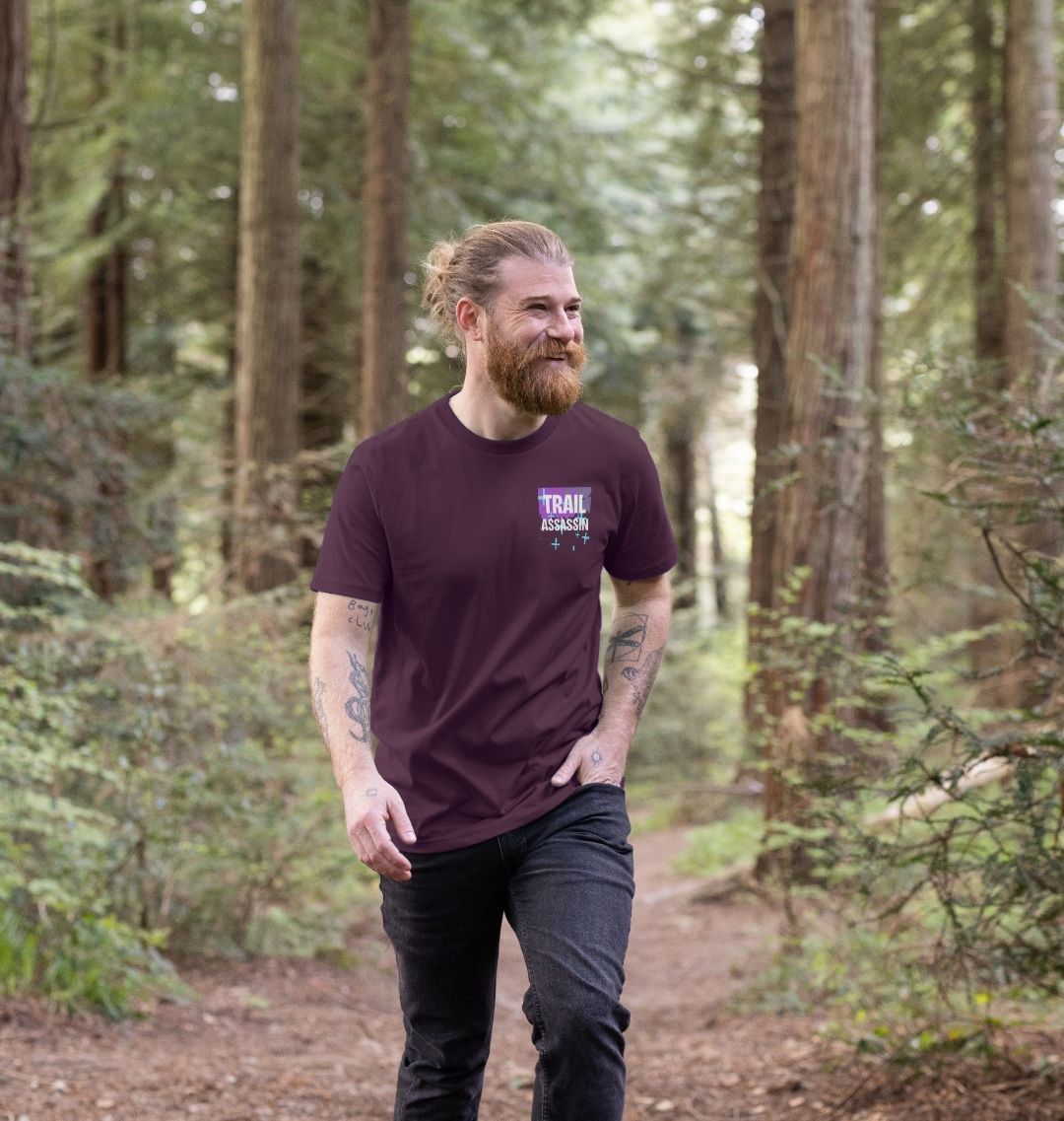 Men’s Organic Cotton MTB T-Shirt “WORK HARD,PLAY HARDER”