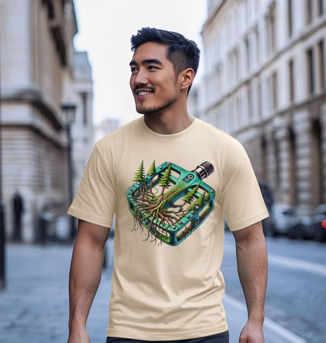 Men’s Organic Cotton MTB T-Shirt “PEDAL STRIKE”